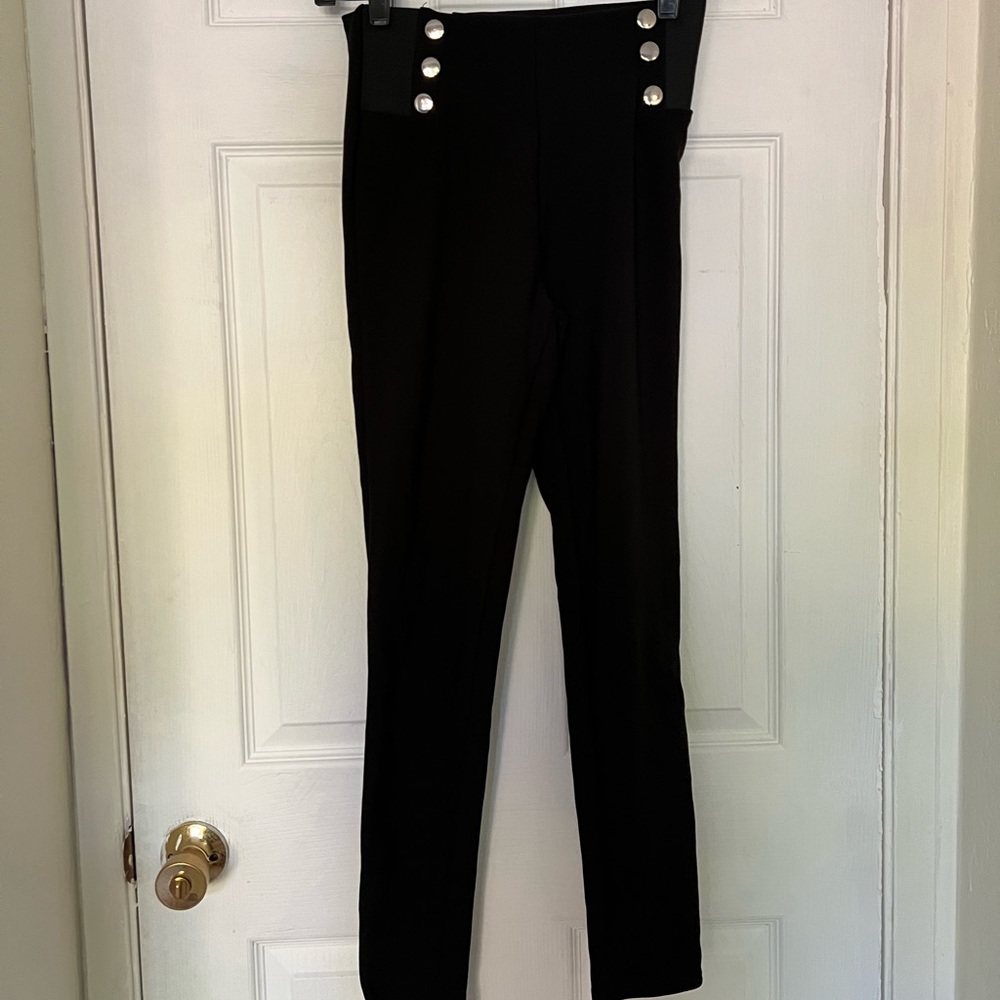 Black Button Pants